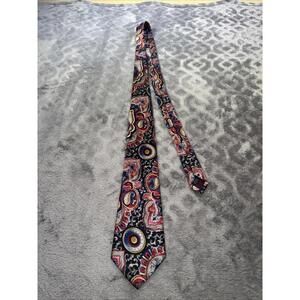 The Mens Store Tie Mens Black Paisley Necktie